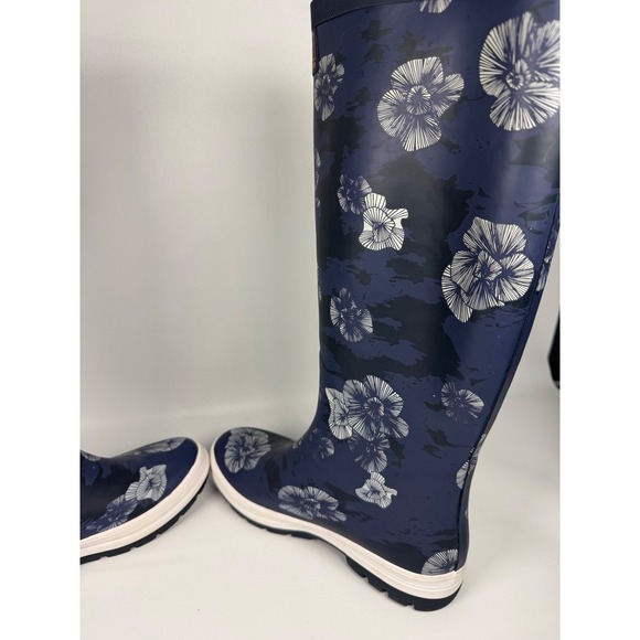 Helly Hansen Veierland 2 Graphic Tall Rain Boots Navy Floral Women's‎ US 8 - Picture 7 of 9